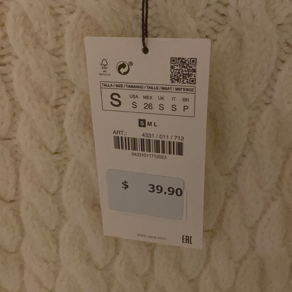 NWT Zara Sweater Top - Picture 2 of 4